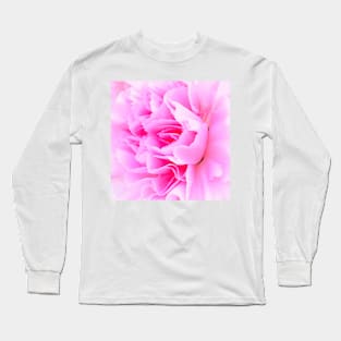 Bright Pink Flower Petals Long Sleeve T-Shirt